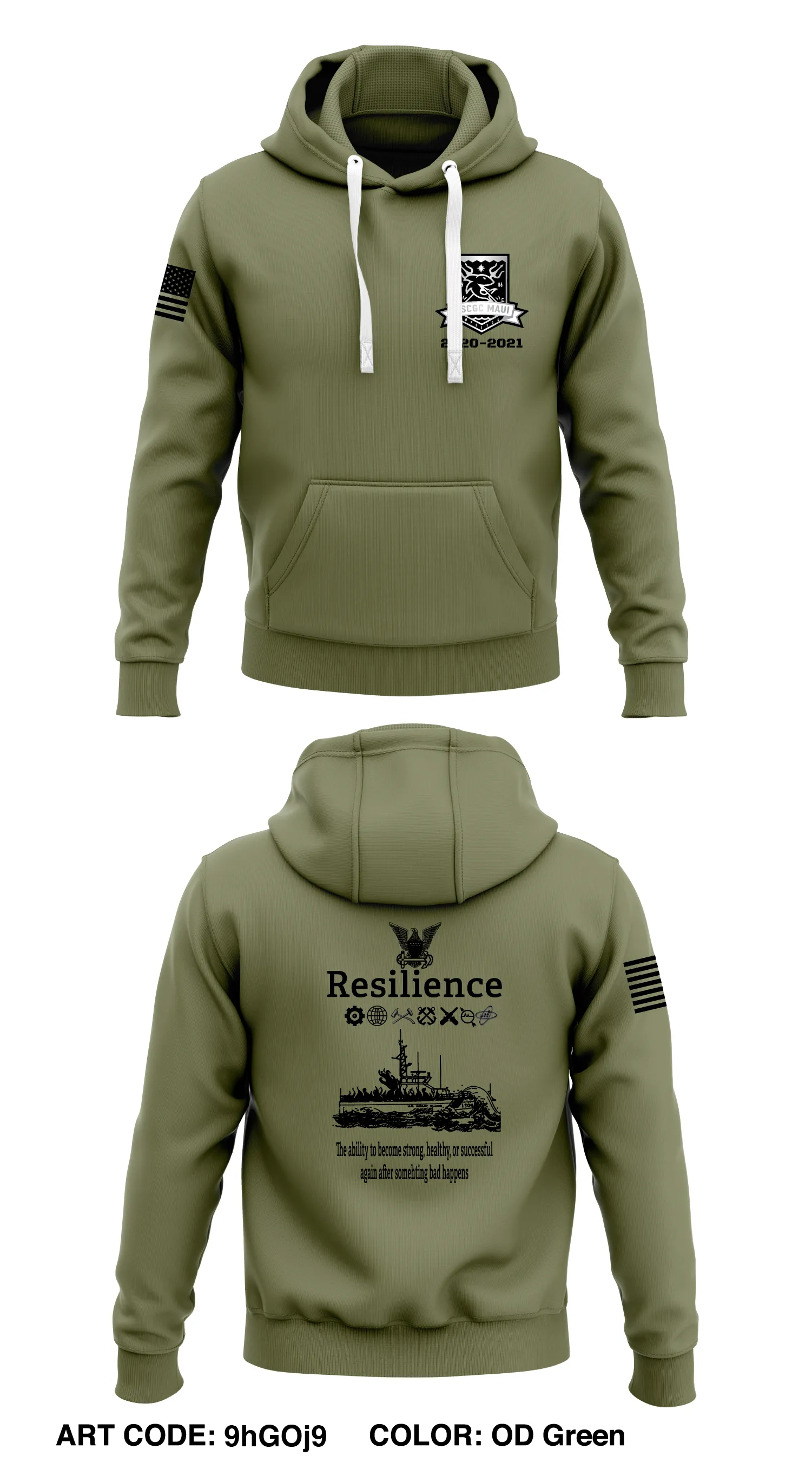 Uscgc Maui Store 1  Core Men's Hooded Performance Sweatshirt - 9hGOj9