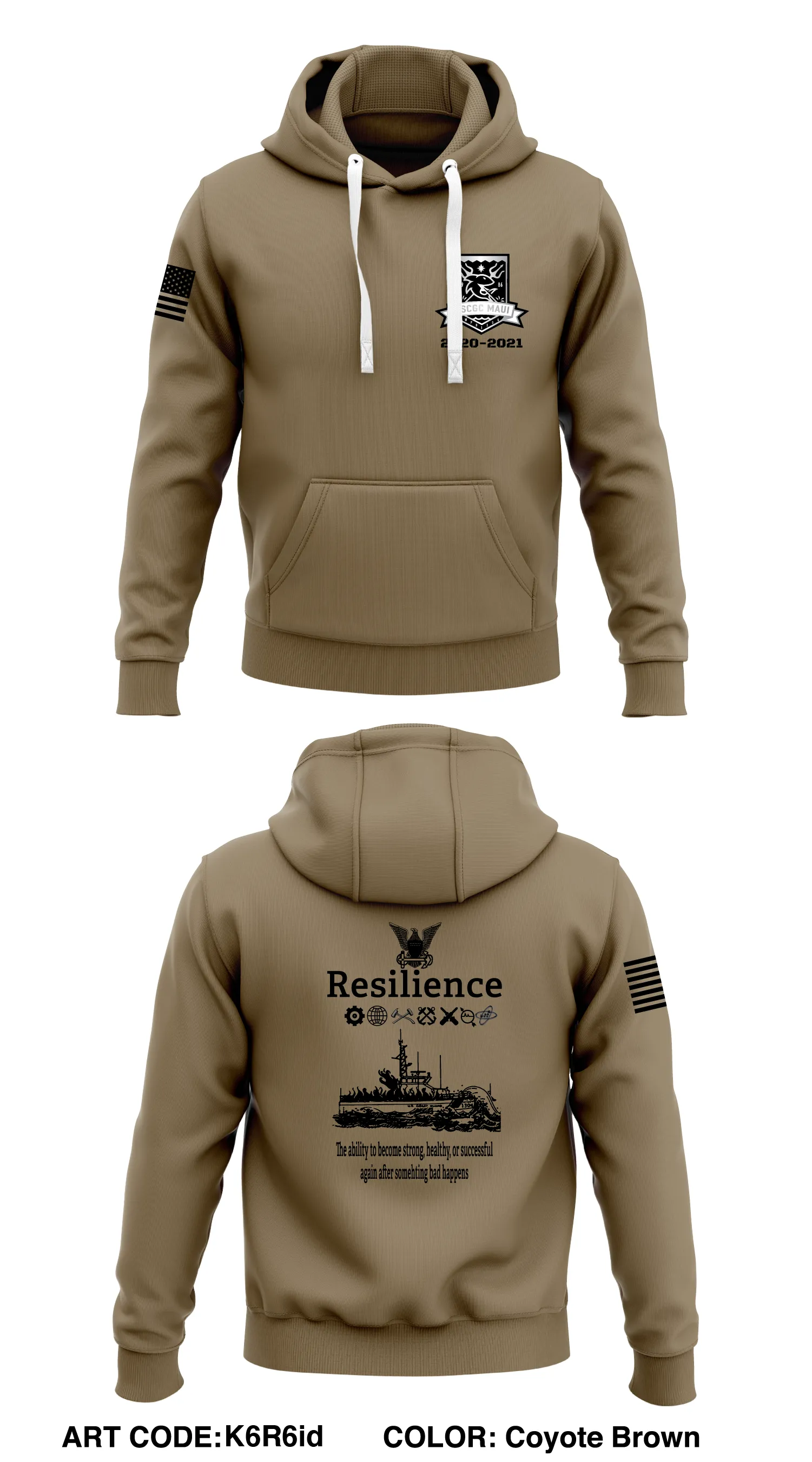Uscgc Maui Store 1  Core Men's Hooded Performance Sweatshirt - K6R6id