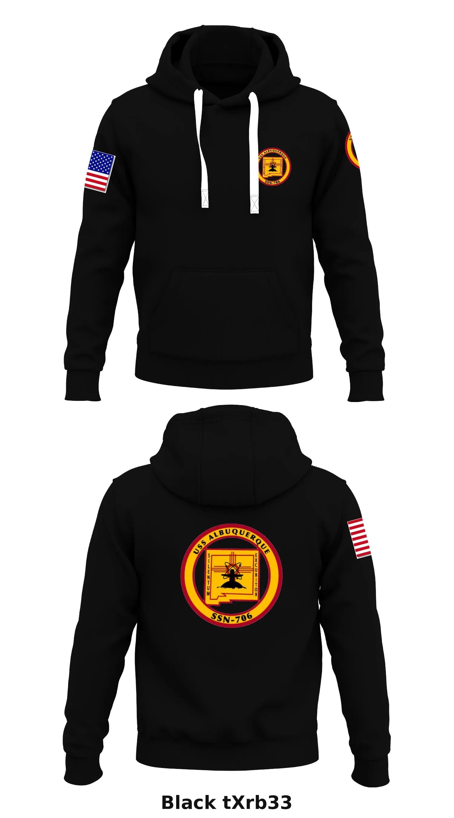 USS Albuquerque SSN-76 Store 1  Core Men's Hooded Performance Sweatshirt - tXrb33