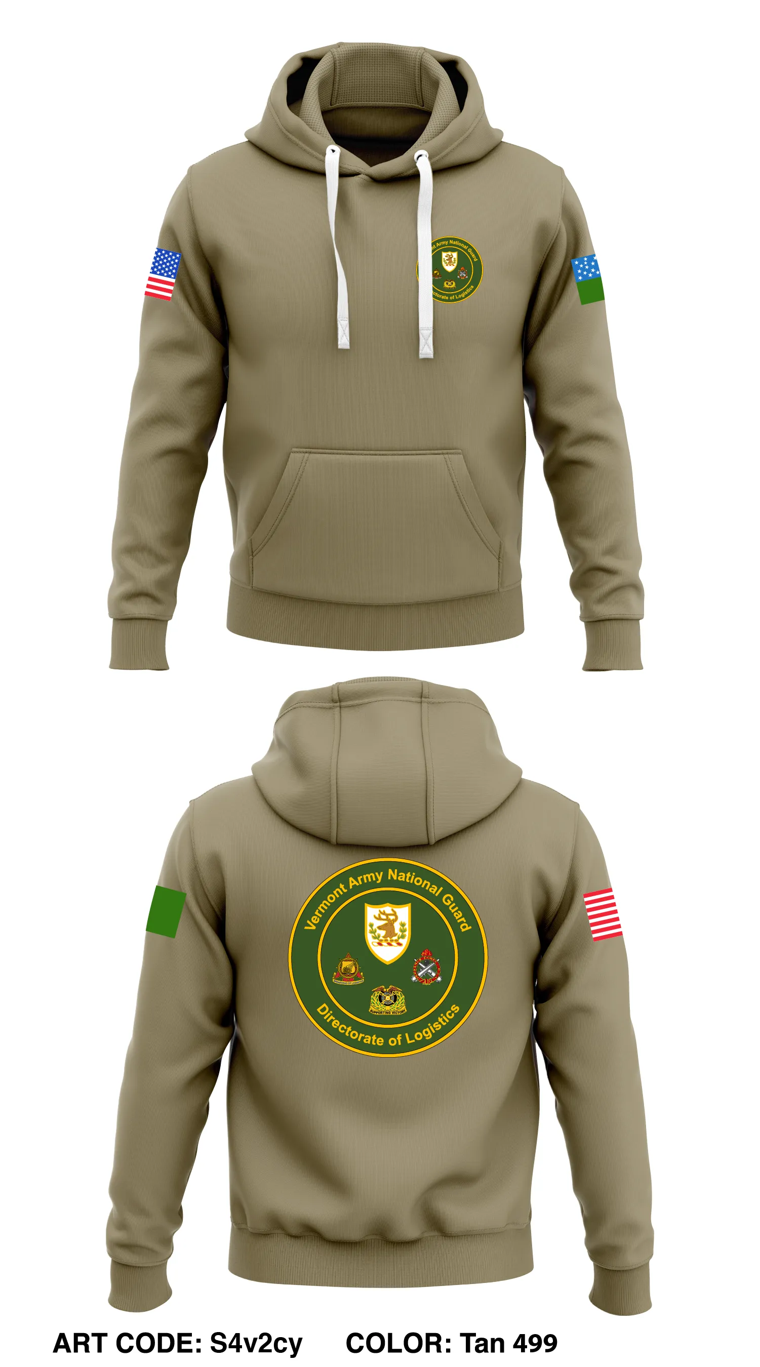 Vermont ARNG G4  Core Men's Hooded Performance Sweatshirt - S4v2cy