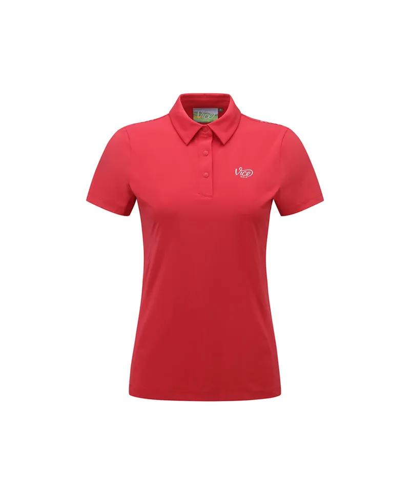 Vice Golf Atelier Women V Signature Polo T-Shirts - Red