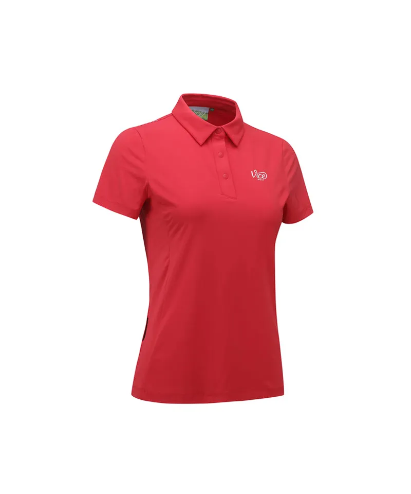 Vice Golf Atelier Women V Signature Polo T-Shirts - Red