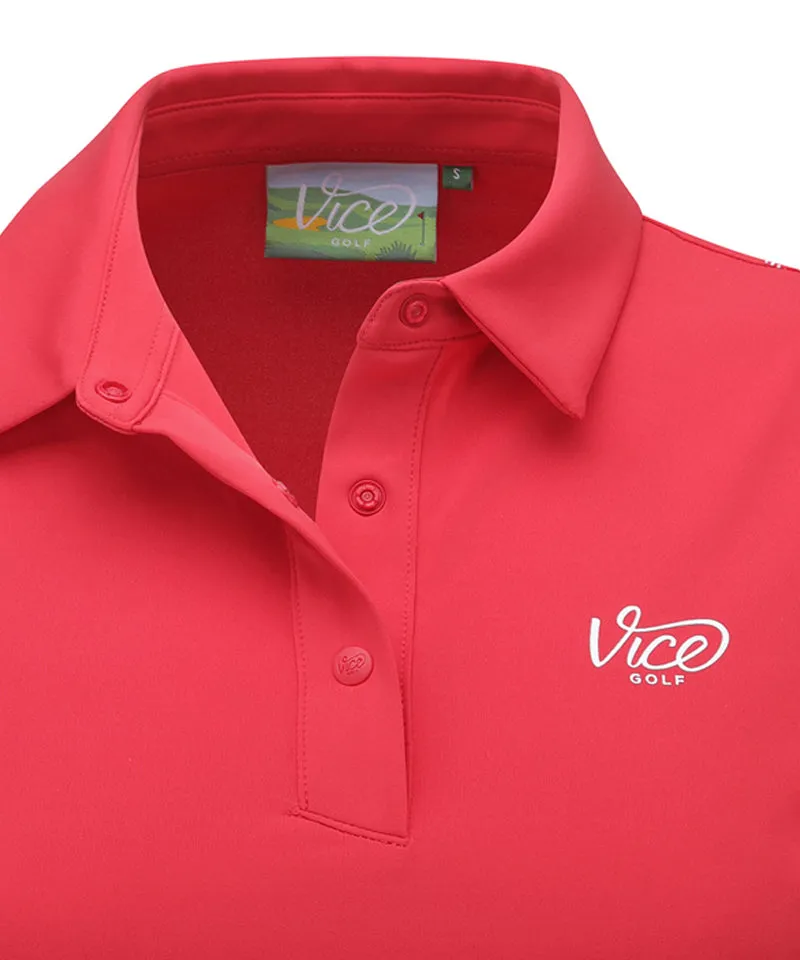 Vice Golf Atelier Women V Signature Polo T-Shirts - Red