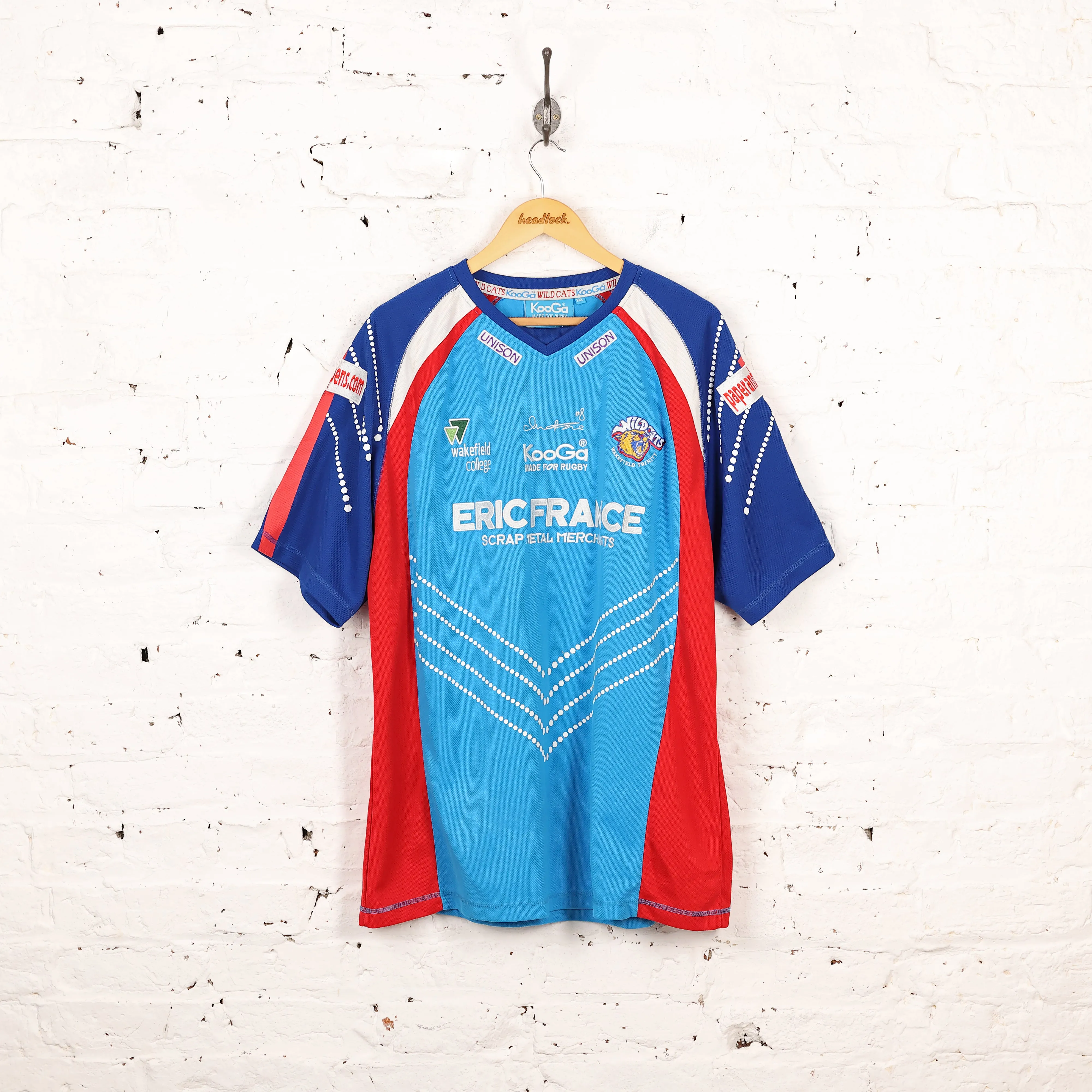 Wakefield Trinity Wildcats Kooga Rugby Shirt - Blue - XXL