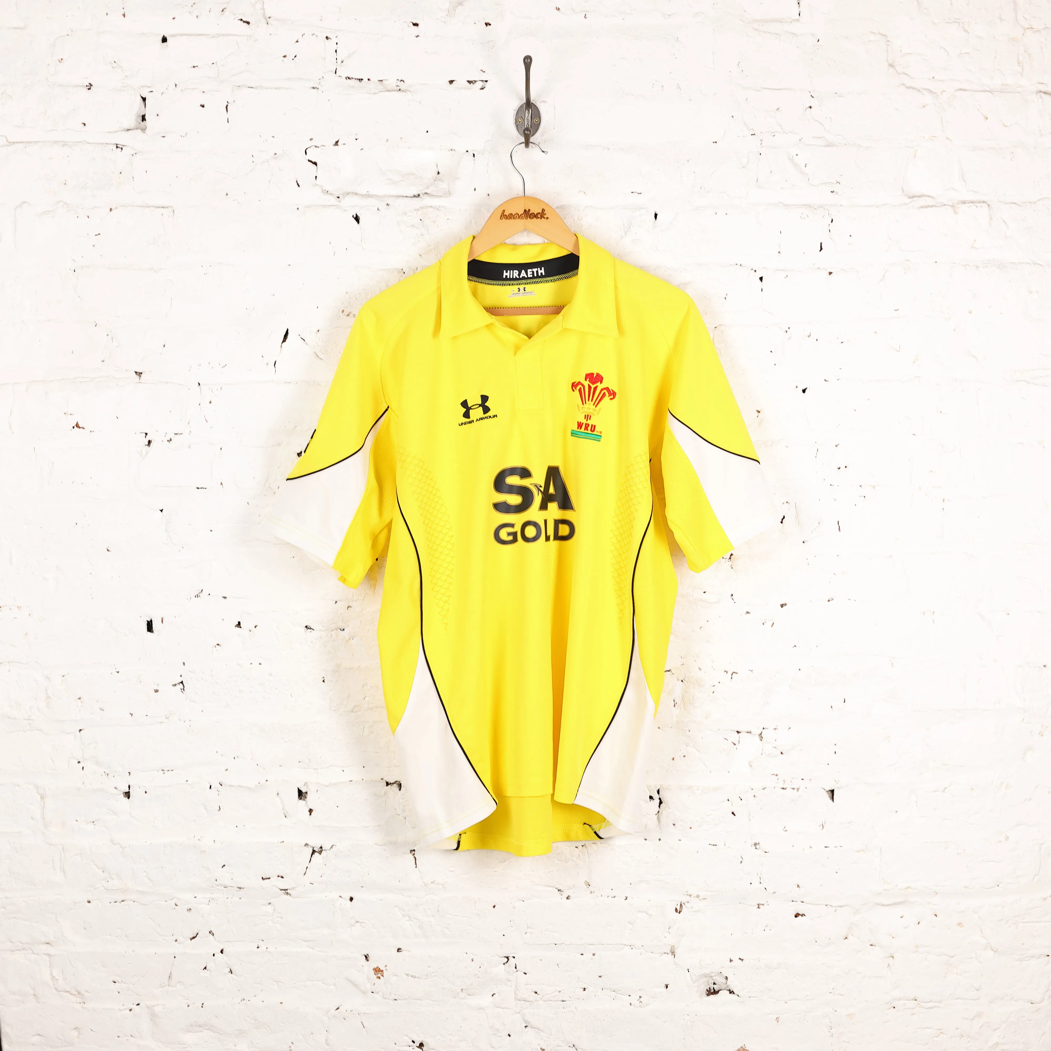 Wales Henson Under Armour Rugby Shirt - Yellow - L