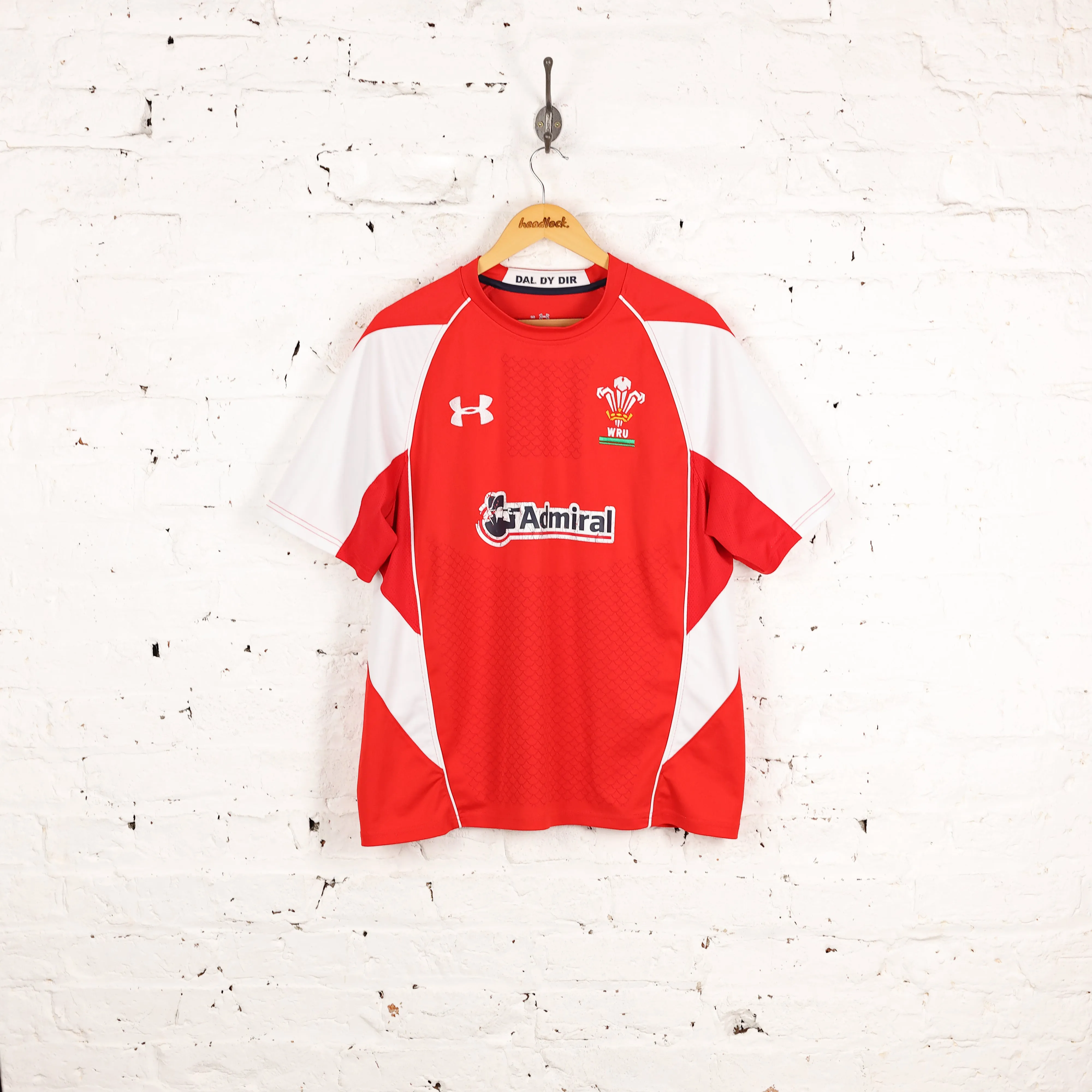 Wales Under Armour Home Rugby Shirt - Red - L