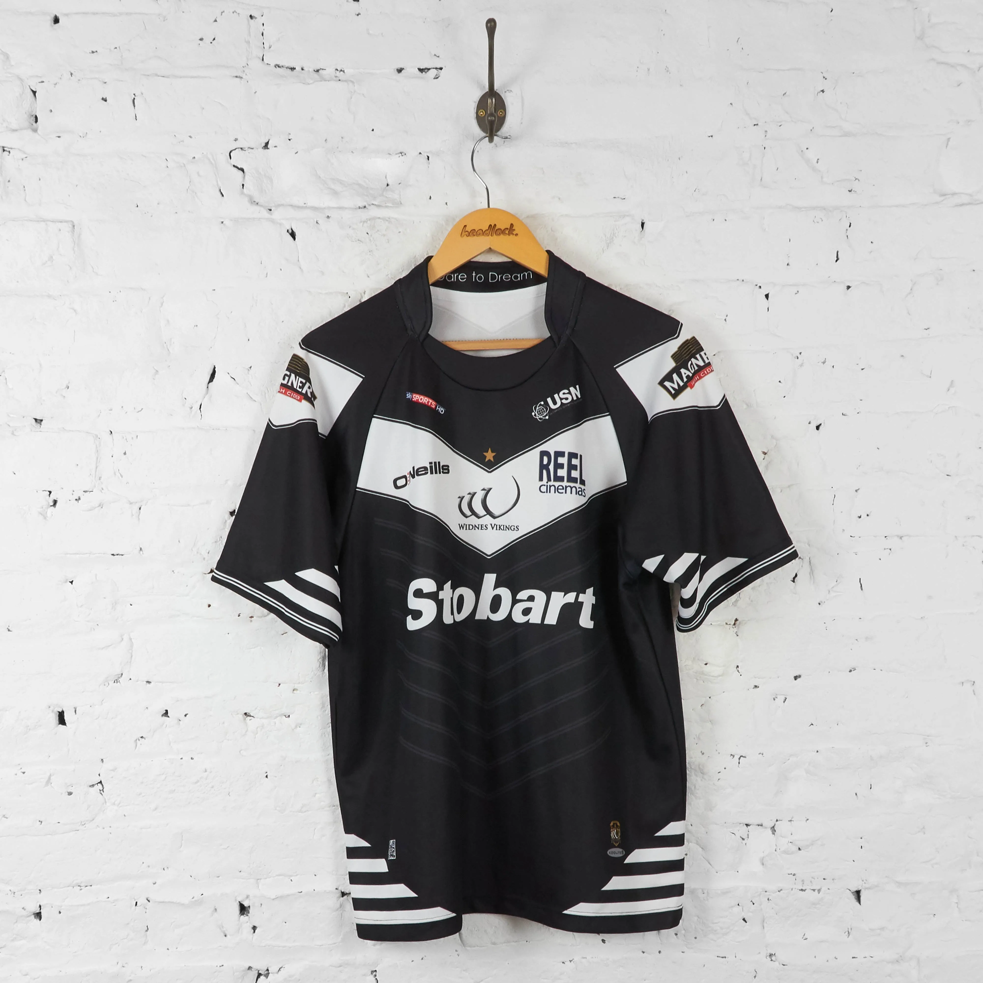 Widnes Vikings Rugby Shirt - Black - M