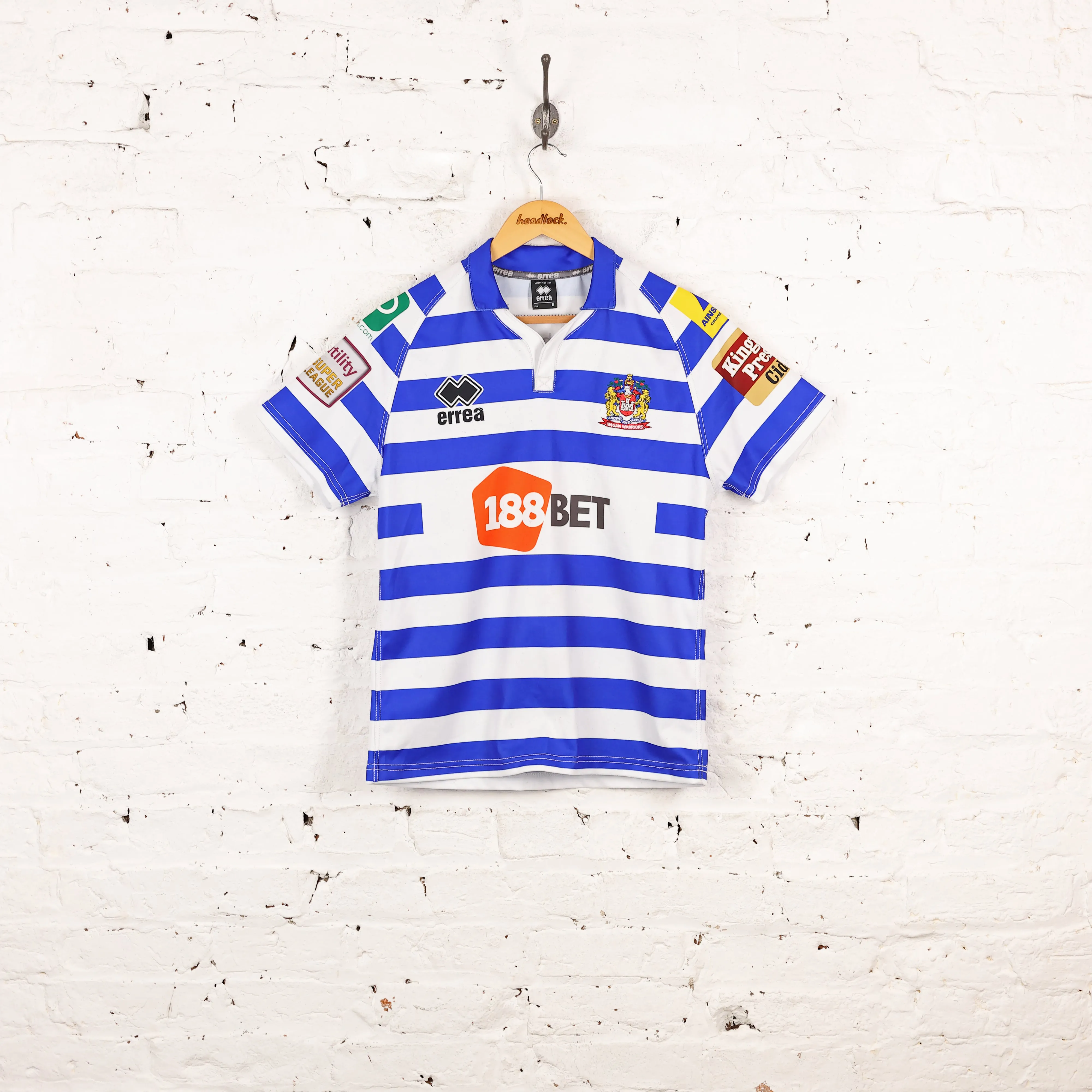 Wigan Warriors Errea Rugby Shirt - Blue - S