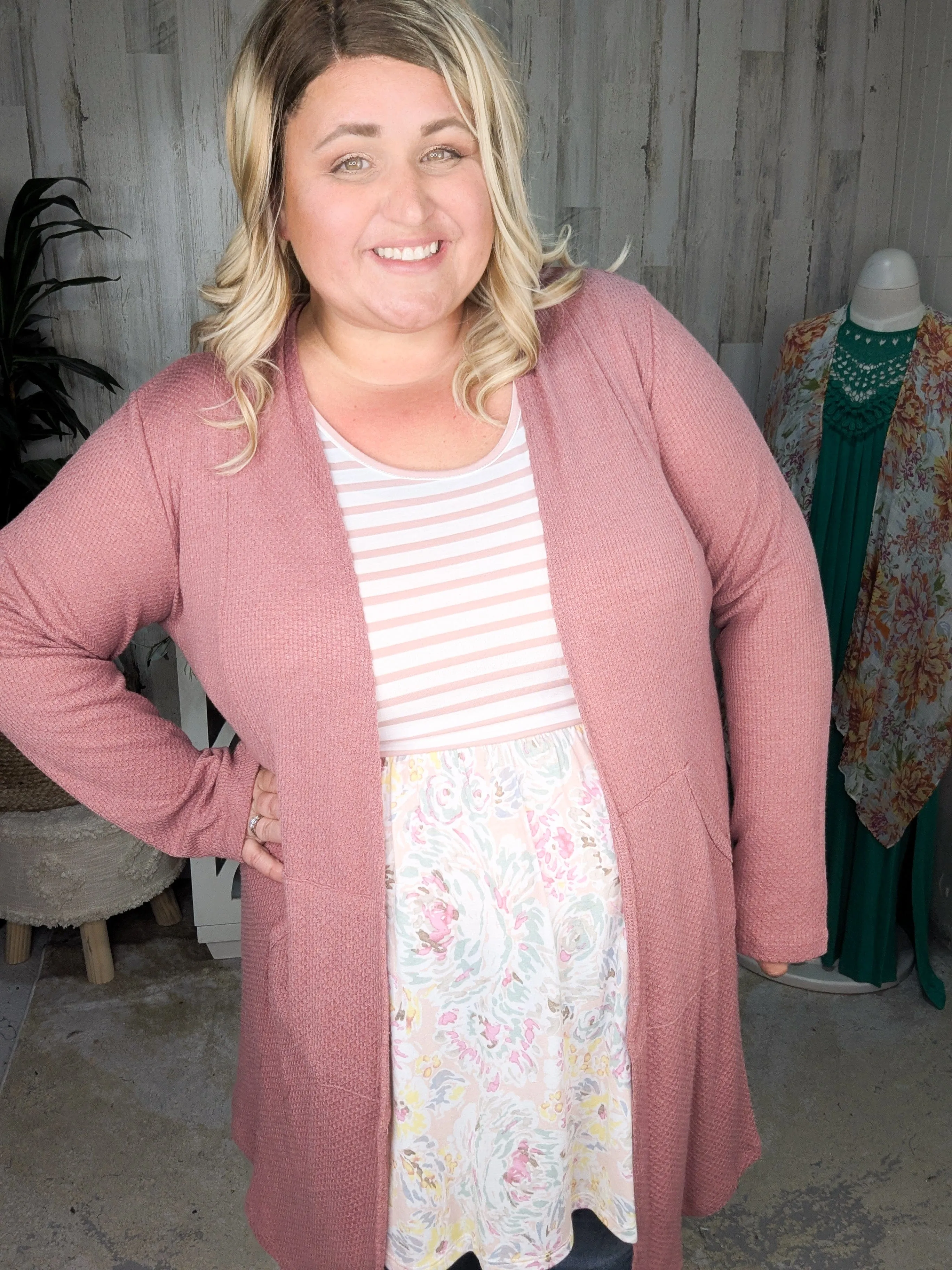 Winona Stripe   Floral Mix Shaping Tank