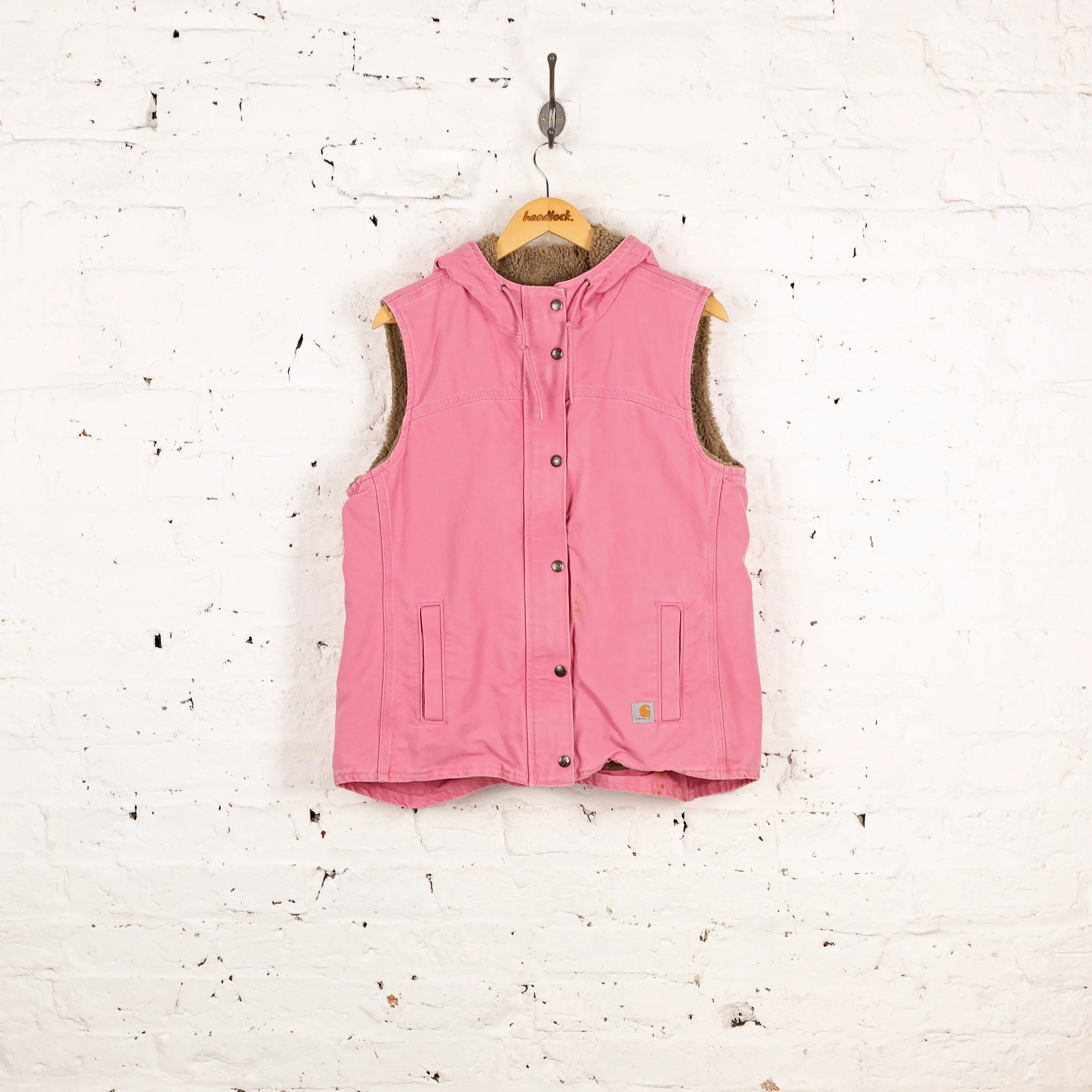 Women's Carhartt Sleeveless Work Gilet Jacket - Pink - Women's L
