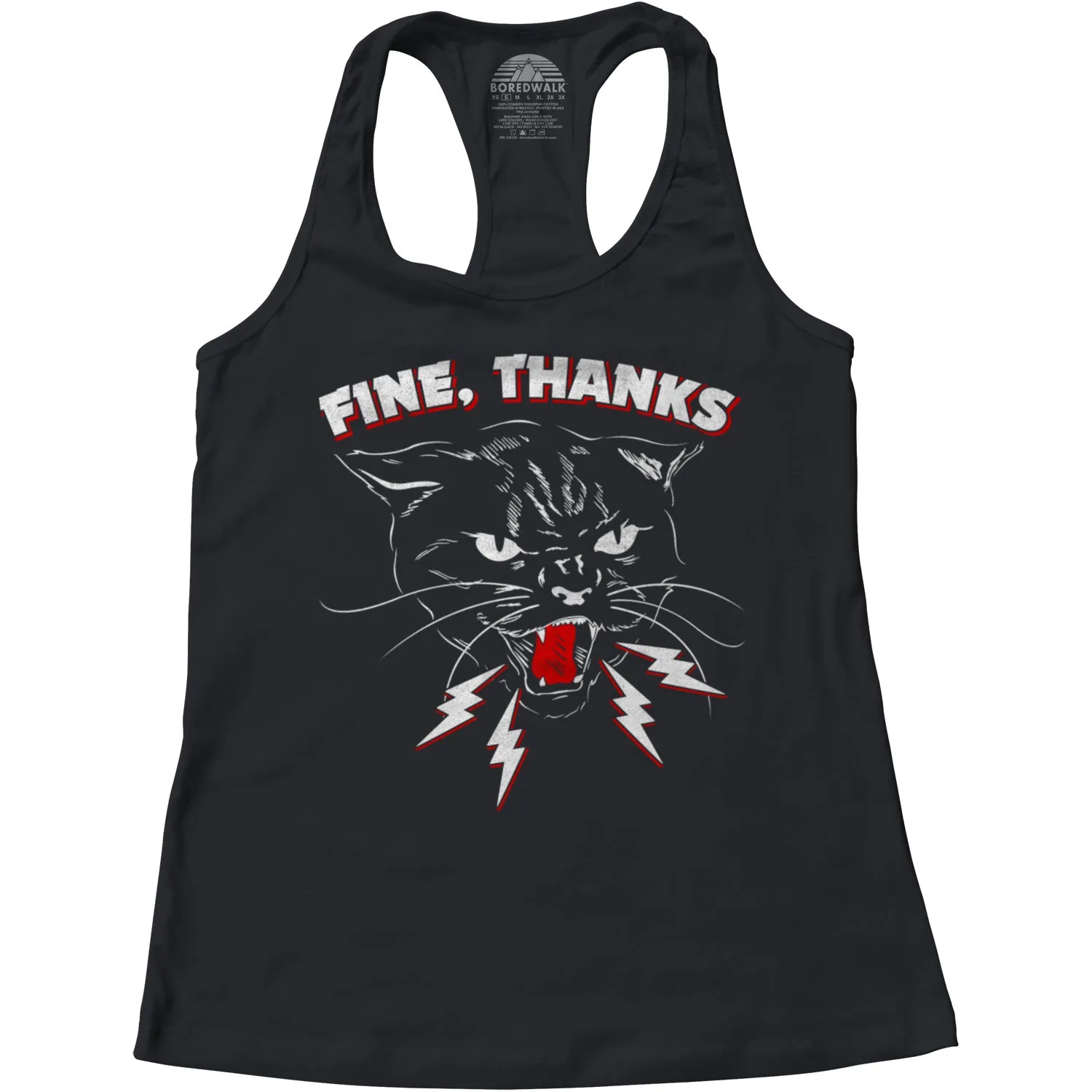 Women's Fine Thanks Racerback Tank Top