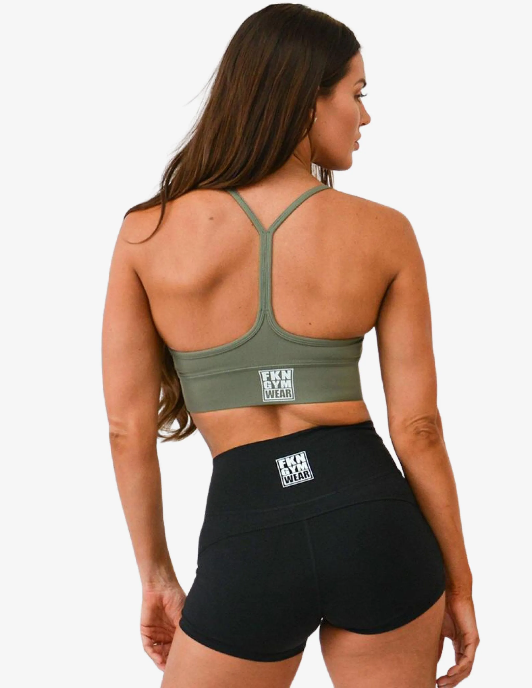 WOMEN'S GYM CROP TOP | SUPER KHAKI