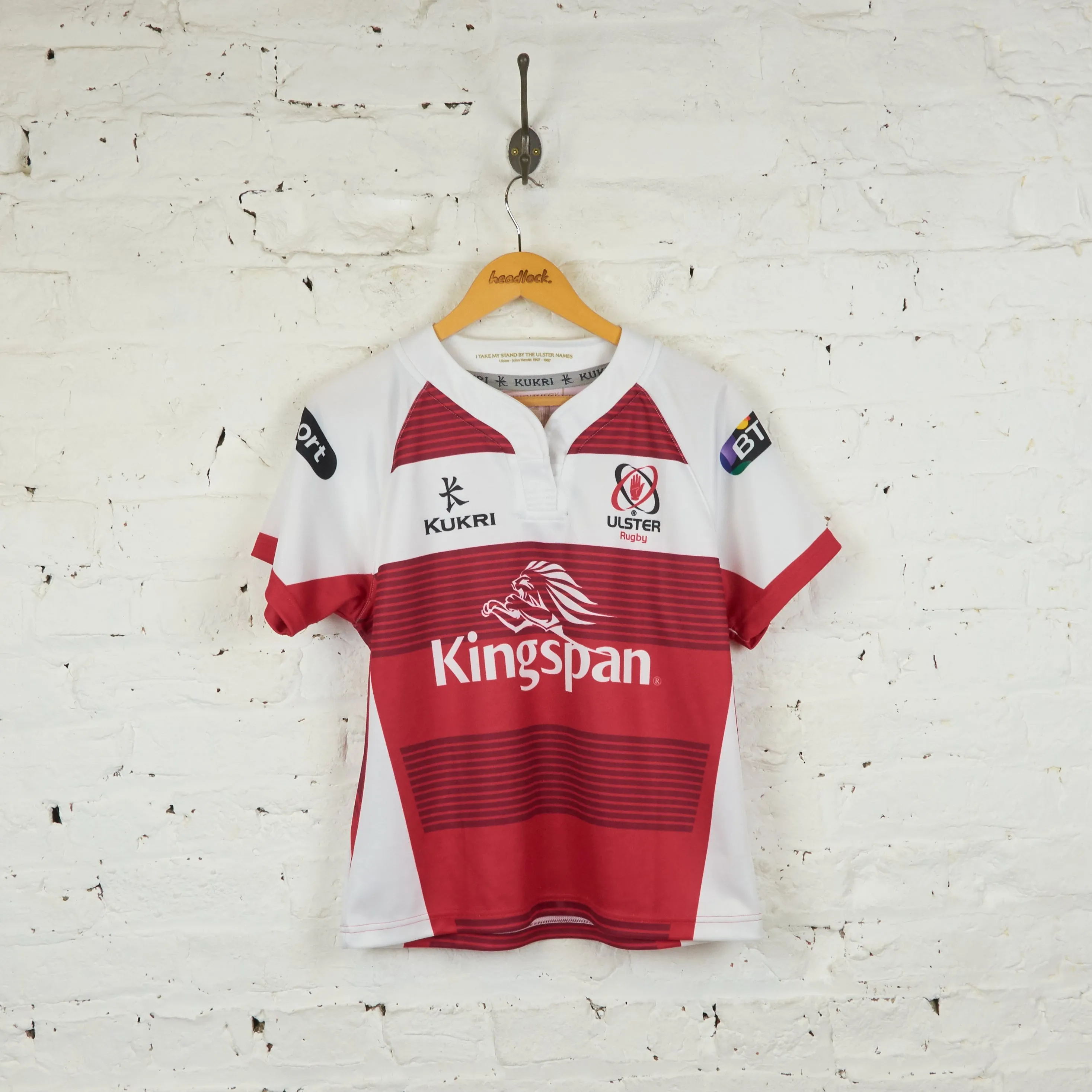 Womens Kukri Ulster 2016 Third Rugby Shirt-  Red - Womens M