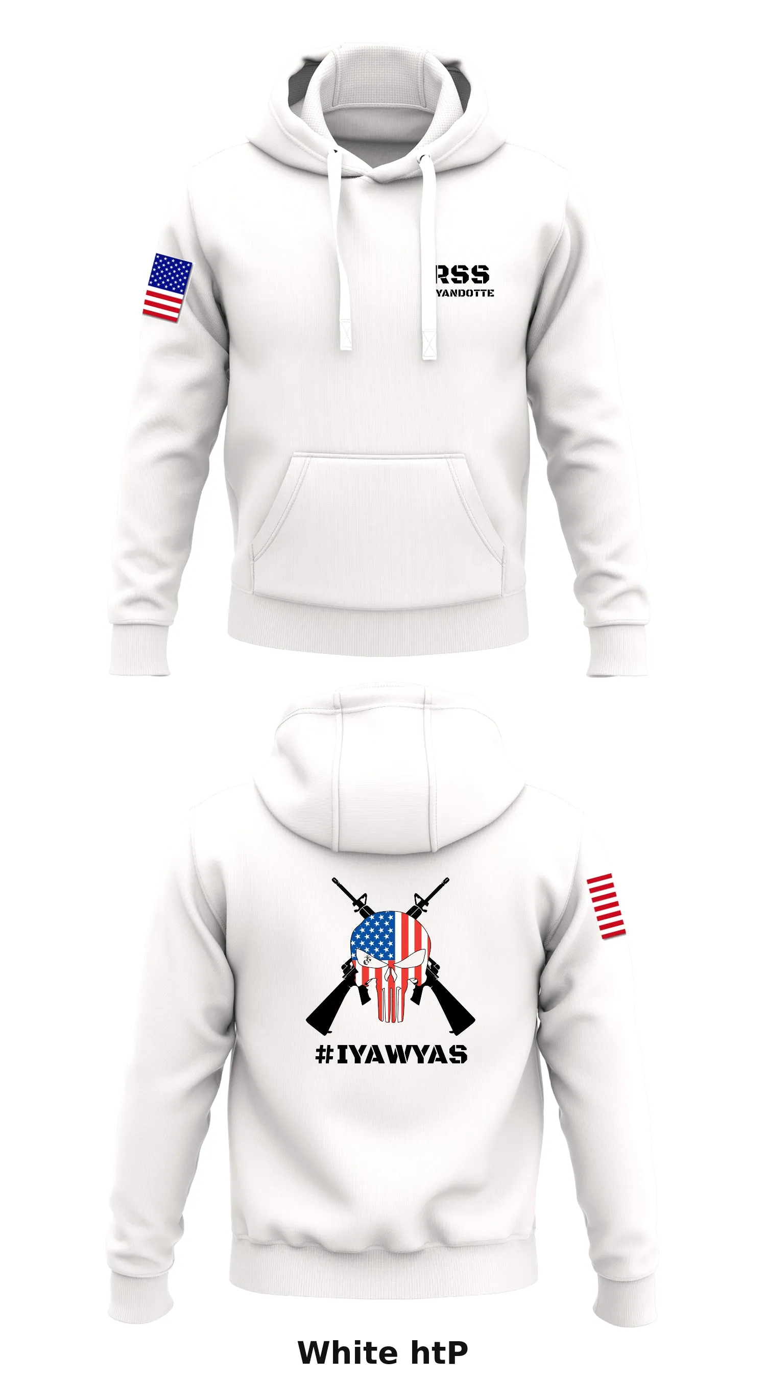Wyandotte Marines Store 1  Core Men's Hooded Performance Sweatshirt - htP