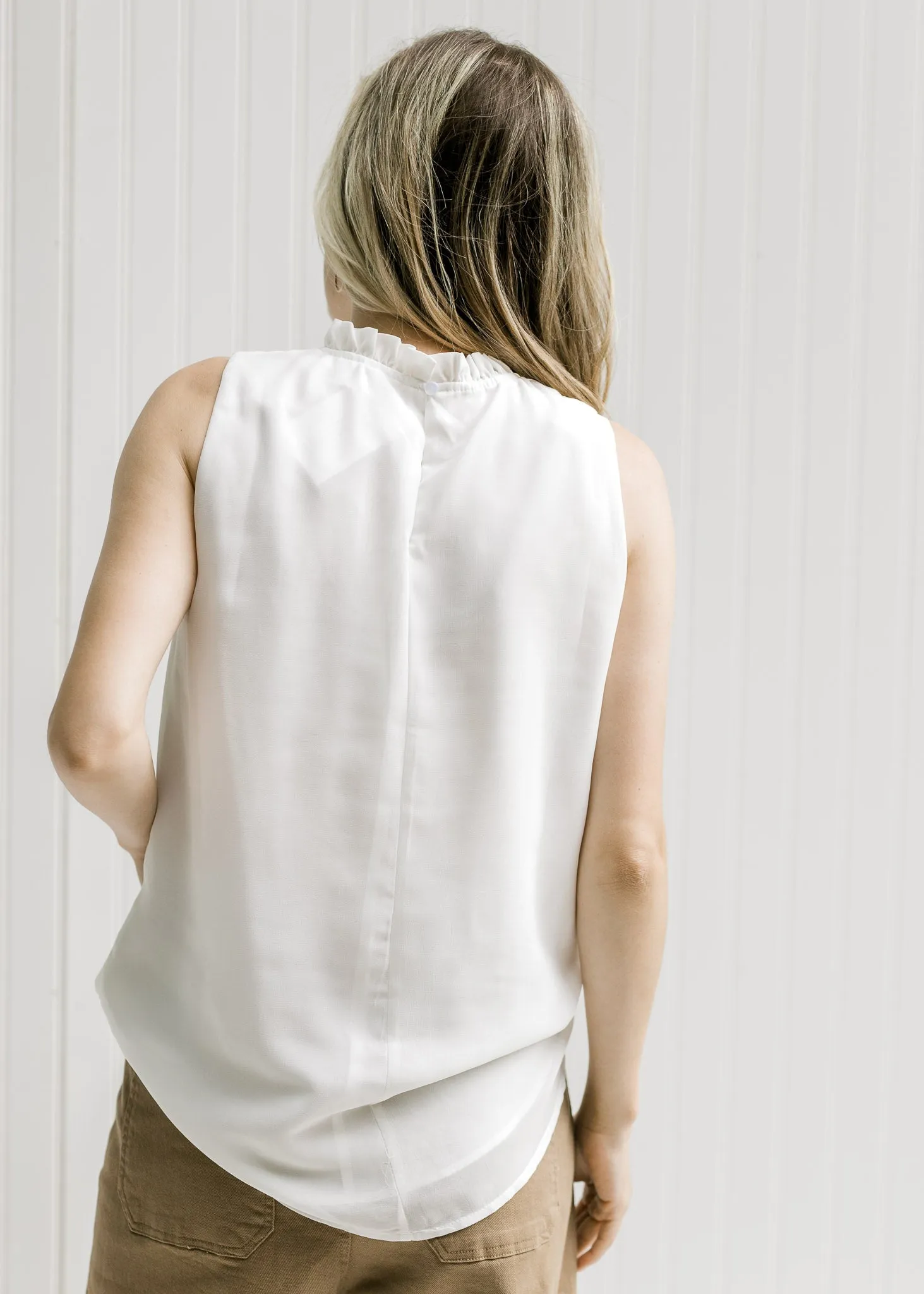 X Ivory Glow Sleeveless Top