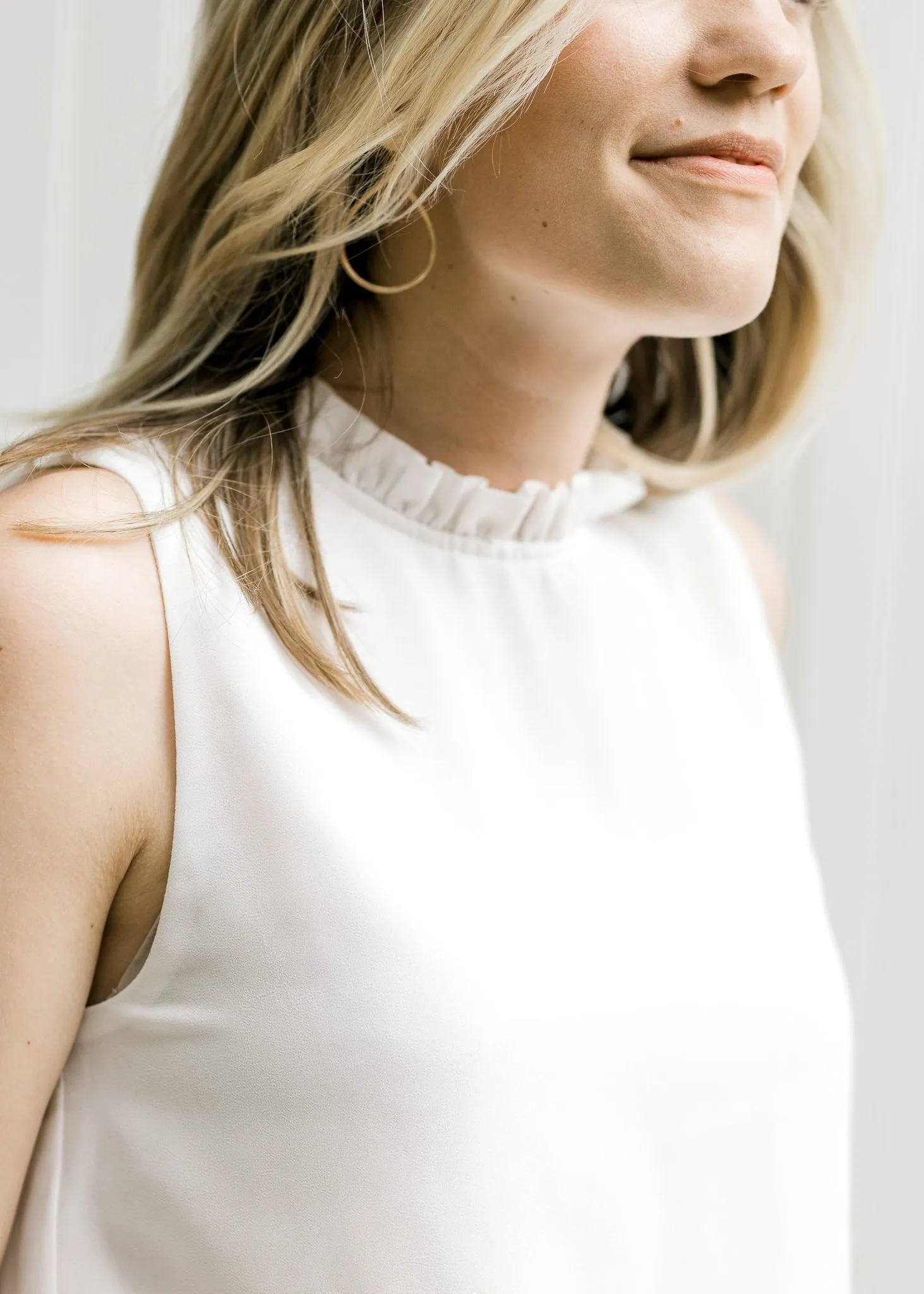X Ivory Glow Sleeveless Top