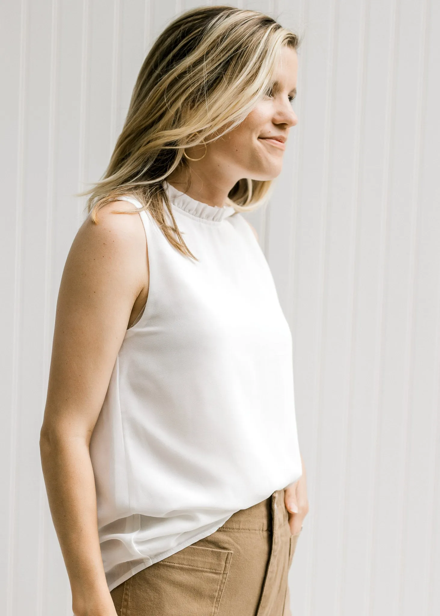 X Ivory Glow Sleeveless Top