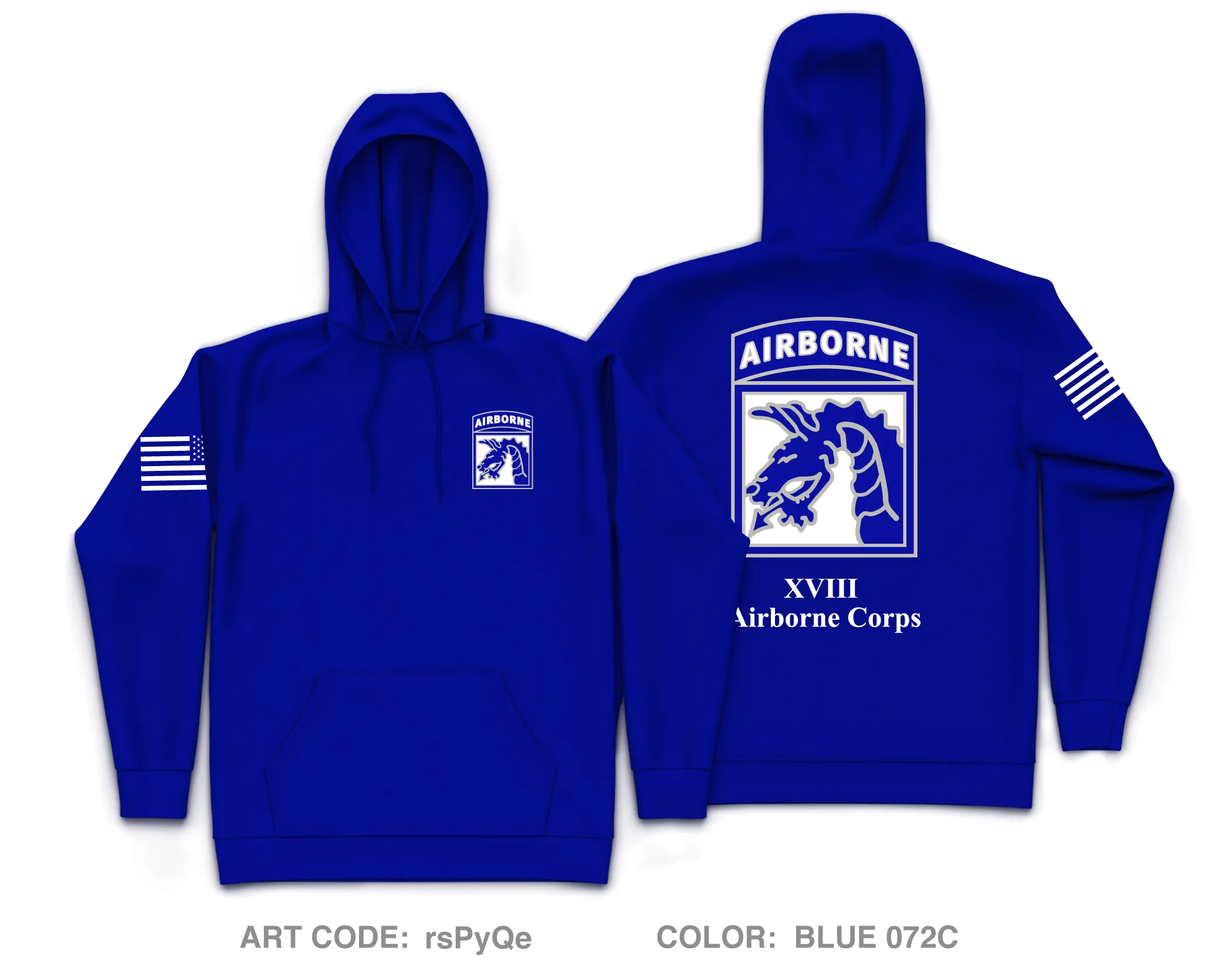 XVIII AIRBORNE CORPS Store 1 Core Men's Hooded Performance Sweatshirt - rsPyQe