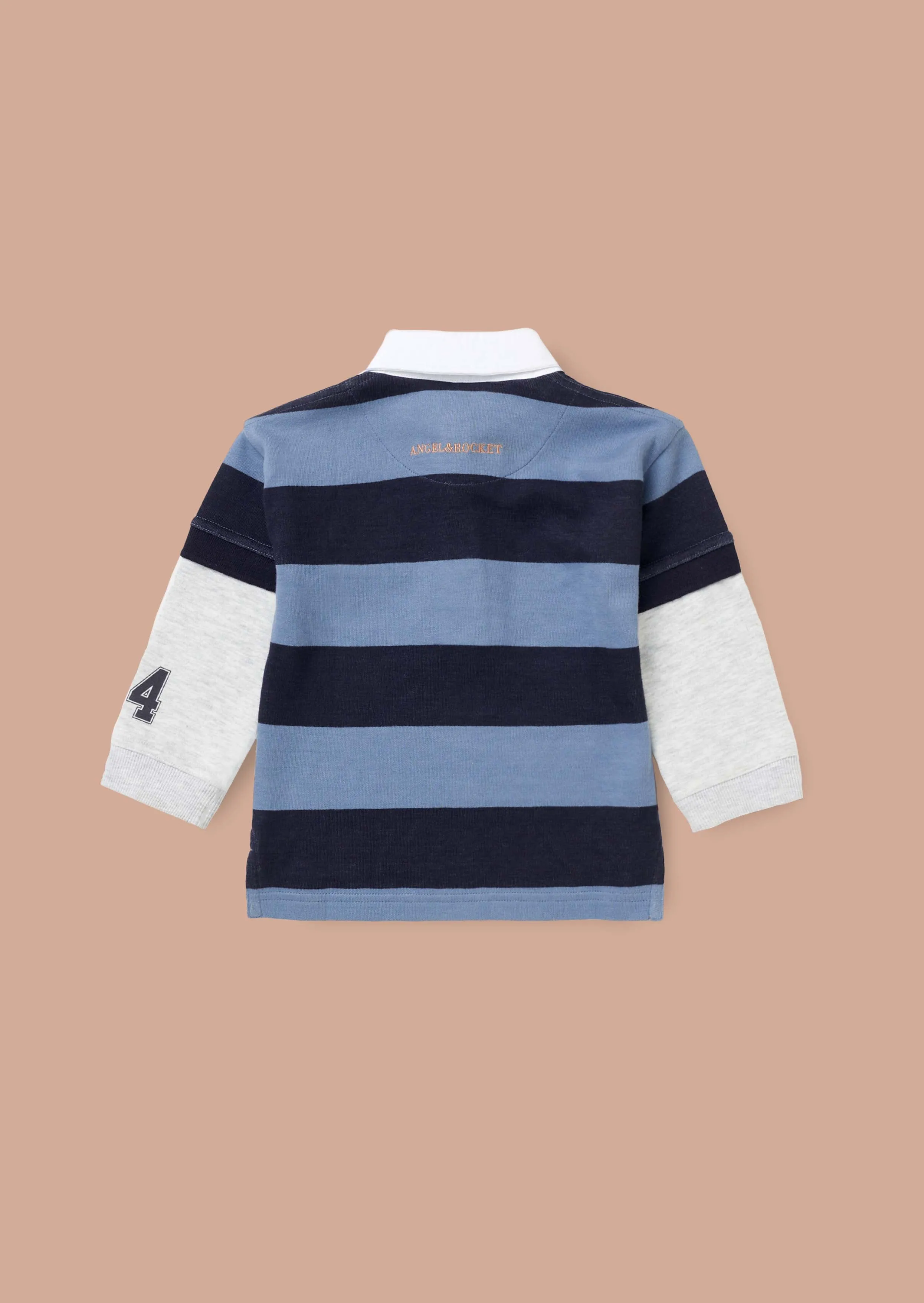 Zane Blue Stripe Rugby Top