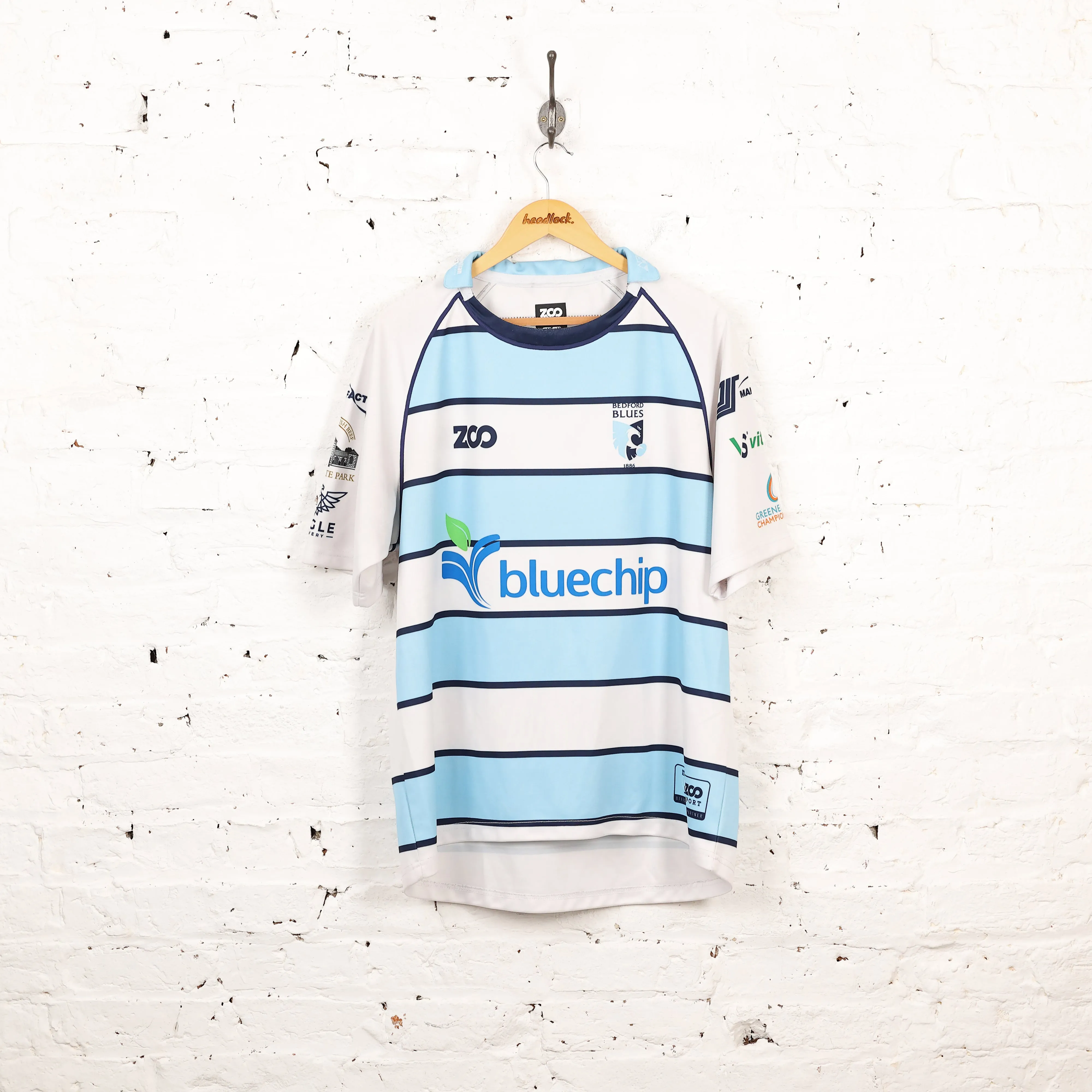Zoo Sport Bedford Blues Rugby Shirt - White - XL